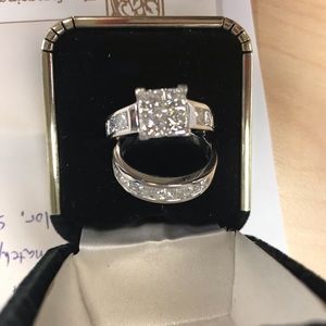 2.75 carat engagement ring and wedding band